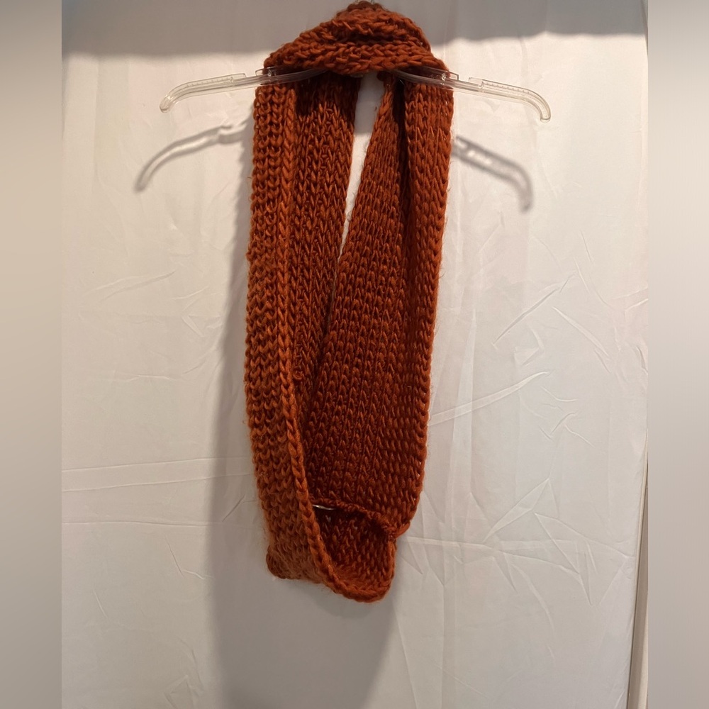 Rust Orange Soft Infinity Scarf - Picture 3 of 3